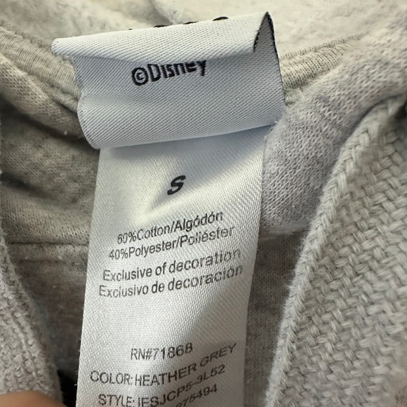 Disney‎ Hoodie Minnie Mouse Pullover Sweatshirt Crochet Patch Face Graphic Small - Picture 5 of 7